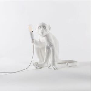 Seletti monkey lamp lampada da tavolo in resina disponibile bianco o nero, colore bianco