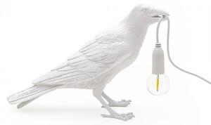 Seletti bird lamp waiting lampada da tavolo disegnata da marcantonio, colore bianco