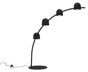 Lampada da terra big lebow di fatboy realizzata ad arco in acciaio e alluminio, colore anthracite