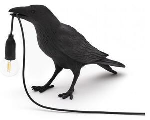 Seletti bird lamp waiting lampada da tavolo disegnata da marcantonio, colore nero