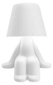 Qeeboo sweet brother lampada da tavolo disponibile in vari colori e posture, colore bianco, struttura sam