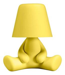 Qeeboo sweet brother lampada da tavolo disponibile in vari colori e posture, colore giallo, struttura joe