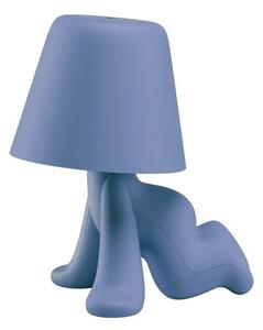 Qeeboo sweet brother lampada da tavolo disponibile in vari colori e posture, struttura ron, colore light blue