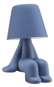 Qeeboo sweet brother lampada da tavolo disponibile in vari colori e posture, struttura sam, colore light blue