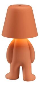 Qeeboo sweet brother lampada da tavolo disponibile in vari colori e posture, colore terracotta, struttura tom