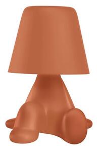 Qeeboo sweet brother lampada da tavolo disponibile in vari colori e posture, colore terracotta, struttura bob