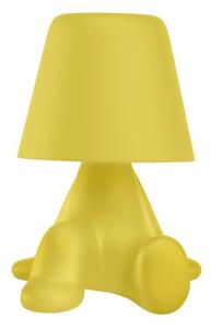 Qeeboo sweet brother lampada da tavolo disponibile in vari colori e posture, colore giallo, struttura bob