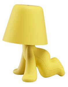 Qeeboo sweet brother lampada da tavolo disponibile in vari colori e posture, colore giallo, struttura ron