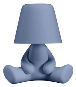 Qeeboo sweet brother lampada da tavolo disponibile in vari colori e posture, struttura joe, colore light blue