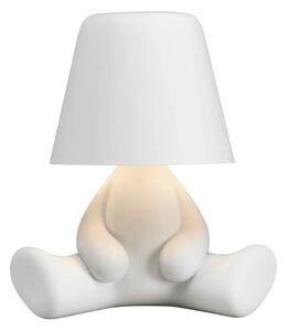 Qeeboo sweet brother lampada da tavolo disponibile in vari colori e posture, colore bianco, struttura joe