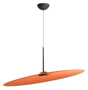 Lampada a sospensione acustica f58 di fabbian disponibile in varie dimensioni e finiture, colore rosso corallo , dimensione diametro cm 120