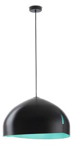 Lampada a sospensione oru f25 di fabbian ispirazione nipponica, colore verde petrolio, struttura diffusore diametro 56