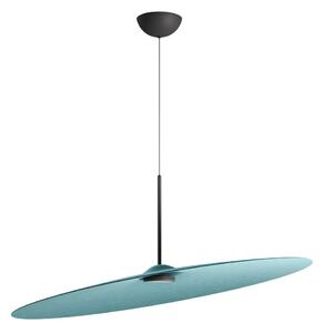 Lampada a sospensione acustica f58 di fabbian disponibile in varie dimensioni e finiture, dimensione diametro cm 120, colore oceano