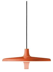 Lampada a sospensione avro di martinelli luce elegante ed essenziale, colore arancione