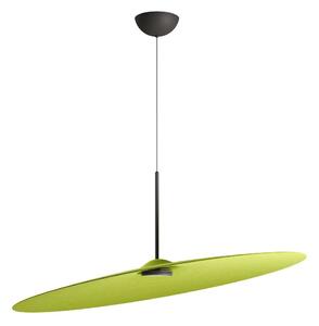 Lampada a sospensione acustica f58 di fabbian disponibile in varie dimensioni e finiture, dimensione diametro cm 120, colore verde prato