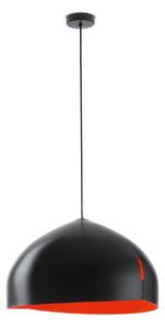 Lampada a sospensione oru f25 di fabbian ispirazione nipponica, colore rosso, struttura diffusore diametro 56