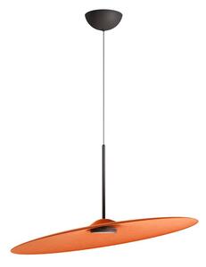 Lampada a sospensione acustica f58 di fabbian disponibile in varie dimensioni e finiture, dimensione diametro cm 90, colore rosso corallo