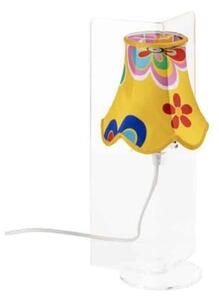 Emporium stella lampada da tavolo con struttura in plexiglass, finiture giallo fiori