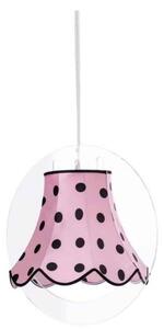 Emporium stella lampada a sospensione per cameretta dei bambini, finiture rosa pois nero, voltaggio lampada a sospensione ø40 cm