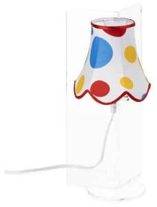 Emporium stella lampada da tavolo con struttura in plexiglass, finiture bianco pois multicolor