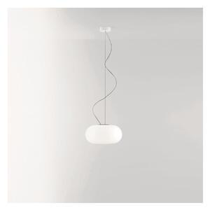 Prandina over lampada a sospensione con diffusore in vetro soffiato, dimensione s3: l 36 x altezza 18-5