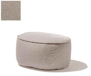 Gart pouf imbottito linea nest da esterno in varie finiture, colore avorio