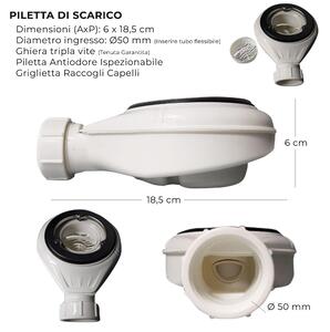 Piatto Doccia In Pietra 90x140 Cm Bonussi Ardesia Stone Side Bianco