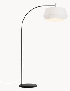Lampada ad arco grande in tessuto plissettato Dicte