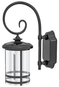 Outsunny Lampada da Esterno con Pannello Solare, Impermeabile IP44 e Accensione Automatica, Nero|Aosom