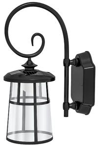 Outsunny Lampada da Giardino con Pannello Solare, Impermeabile IP44 e Accensione Automatica, Nero|Aosom