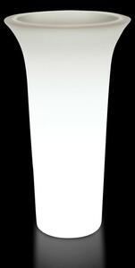 Vaso Luminoso Ø48x85cm In Polietilene Vanossi Flos Bianco Perla