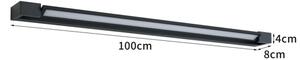 BRILAGI - Lampada da parete per esterni AQUA LINE LED/28W/230V 100 cm IP44 nera