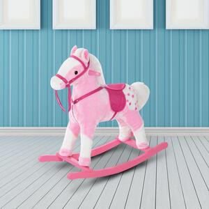 Cavallo A Dondolo Per Bambine Con Suoni Rosa