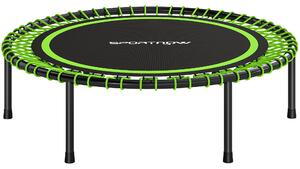 Trampolino Elastico Fitness a 36 Corde Ø114x31 cm in Acciaio e PP Verde