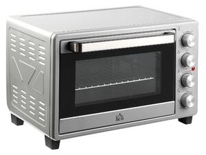 Forno Elettrico da 32L Regolazione Temperatura e Timer 3 Modalità di Cottura e Accessori Argento