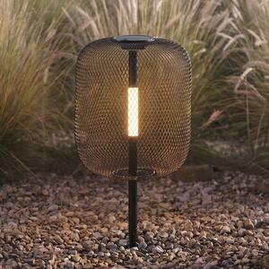 Lampada da giardino a LED e solare Lucande Faylen, nera, IP65 Faylen Lucande, dimmerabile, Nero, Metallo, Design