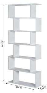 Libreria Di Design Moderno Scaffale Bianco 80x23x192 Cm