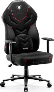Diablo X-Gamer 2.0 Gaming Chair Sedia da ufficio Rivestimento in tessuto Design ergonomico Cuscino lombare Nero