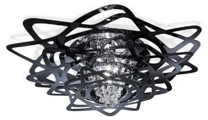 Plafoniera Slamp, Aurora, dimmerabile, Nero, Soggiorno, Plastica, Design