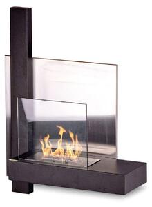 Vienna - Camino a bioetanolo da parete 65x23xH75 cm, colore nero