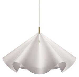 Lampada a sospensione Moebe, Sinuate, dimmerabile, Bianco, Soggiorno, Carta / Cartone, Design