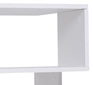 Tavolino Da Caffè 2 Ripiani Design Moderno Legno Bianco 40x40x43 Cm