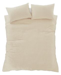 Biancheria da letto beige per letto matrimoniale 200x200 cm Muscat Waffle – Pineapple Elephant