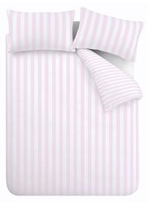Set copripiumino e federa bianco e rosa per letto singolo 135x200 cm Stripe Tease – Sassy B