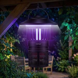 Costway Lampada antizanzare da interno ed esterno con luci regolabili batteria ricaricabile e maniglia, Zanzariera elettrica impermeabile