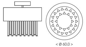 Brilagi - Lampada da soffitto VERVE 6xE14/40W/230V diam. 60 cm dorata