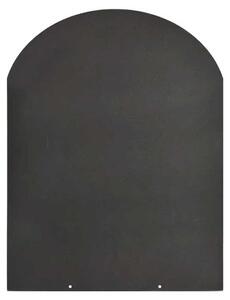 Pedana salvapavimento sotto stufa a legna e pellet in acciaio 90x80 cm