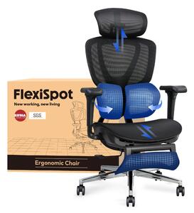 Sedia da ufficio ergonomica C7DG-Lite-V2 grigio scuro, poggiatesta 3D, schienale regolabile