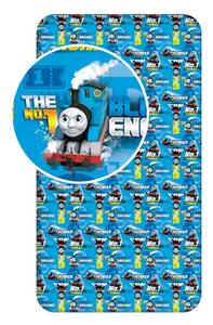 Lenzuolo con angoli per bambini blu in cotone 90x200 cm Thomas the Tank Engine – Jerry Fabrics