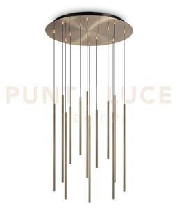 Look drop led smd sospensione 19w on-off 1750 lm 2700 k ottone d.50cm